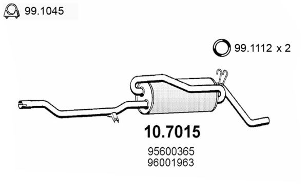 Obrázok Koncový tlmič výfuku ASSO  107015