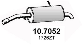 Obrázok Koncový tlmič výfuku ASSO  107052