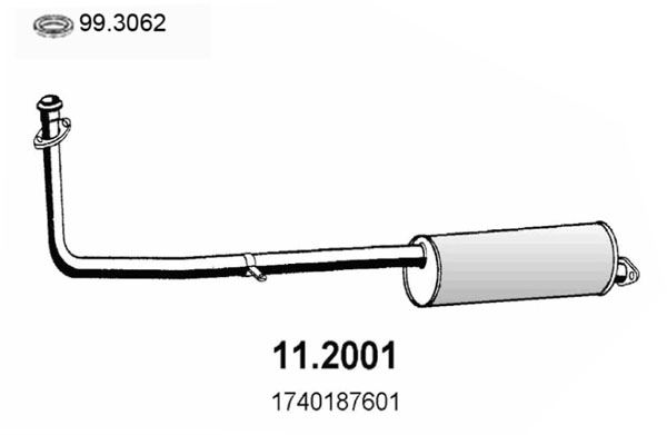 Obrázok Predný tlmič výfuku ASSO  112001