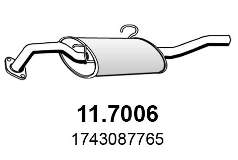 Obrázok Koncový tlmič výfuku ASSO  117006