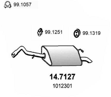 Obrázok Koncový tlmič výfuku ASSO  147127