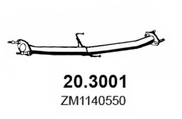 Obrázok Výfukové potrubie ASSO  203001