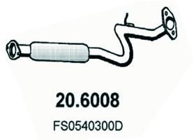 Obrázok Stredný tlmič výfuku ASSO  206008