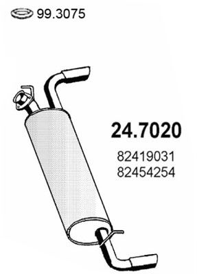 Obrázok Koncový tlmič výfuku ASSO  247020