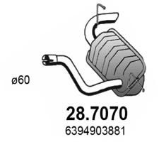Obrázok Koncový tlmič výfuku ASSO  287070
