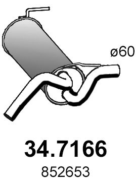 Obrázok Koncový tlmič výfuku ASSO  347166
