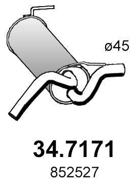 Obrázok Koncový tlmič výfuku ASSO  347171