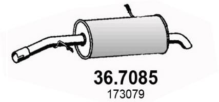 Obrázok Koncový tlmič výfuku ASSO  367085