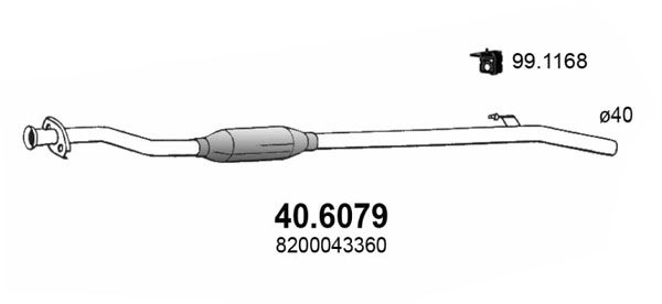 Obrázok Stredný tlmič výfuku ASSO  406079