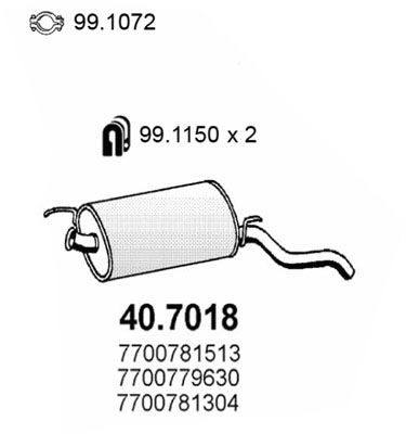 Obrázok Koncový tlmič výfuku ASSO  407018