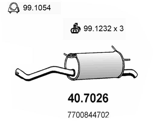 Obrázok Koncový tlmič výfuku ASSO  407026
