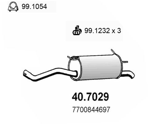 Obrázok Koncový tlmič výfuku ASSO  407029