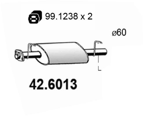 Obrázok Stredný tlmič výfuku ASSO  426013
