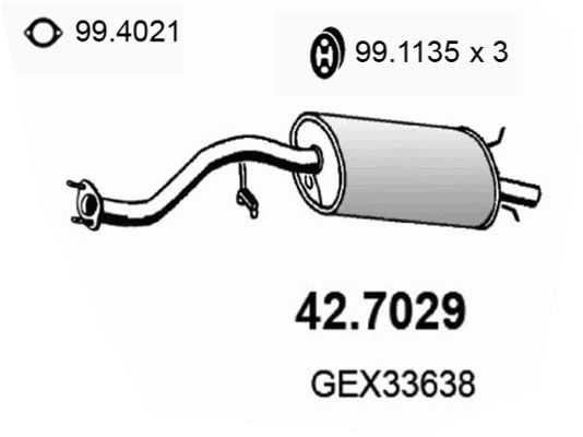 Obrázok Koncový tlmič výfuku ASSO  427029