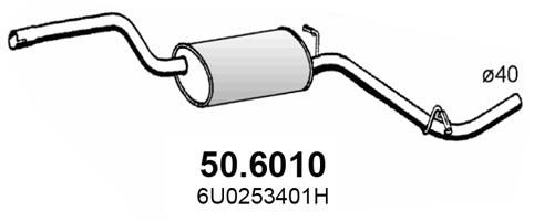 Obrázok Stredný tlmič výfuku ASSO  506010