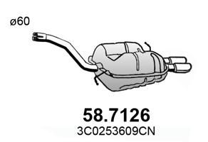 Obrázok Koncový tlmič výfuku ASSO  587126