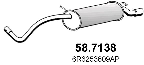 Obrázok Koncový tlmič výfuku ASSO  587138