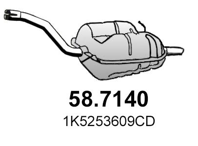 Obrázok Koncový tlmič výfuku ASSO  587140