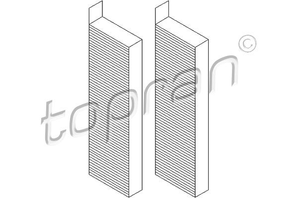 Obrázok Súprava filtrov, vzduch vnútorného priestoru TOPRAN  722261