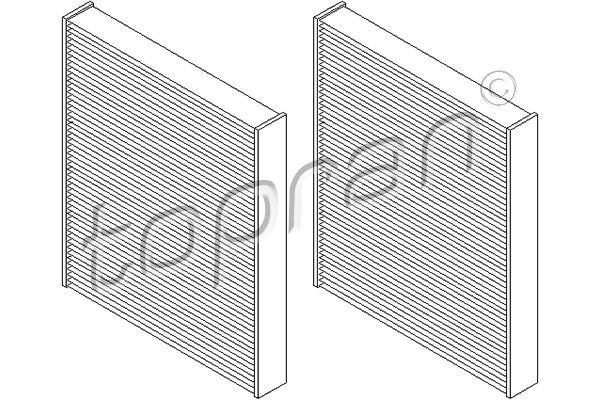 Obrázok Súprava filtrov, vzduch vnútorného priestoru TOPRAN  501647