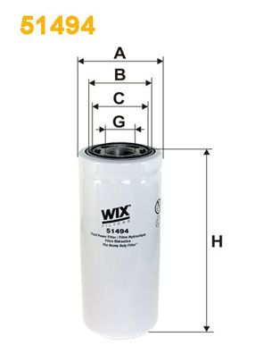 Obrázok Filter pracovnej hydrauliky WIX FILTERS  51494