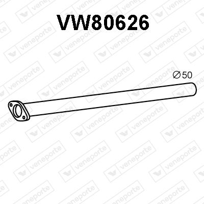 Obrázok Výfukové potrubie VENEPORTE  VW80626