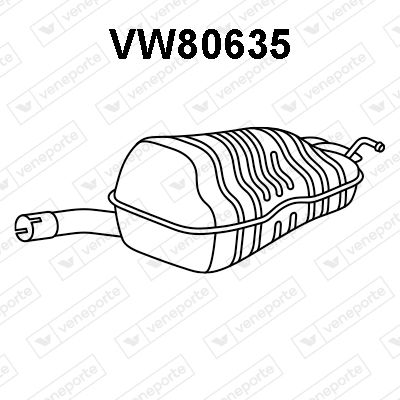 Obrázok Koncový tlmič výfuku VENEPORTE  VW80635