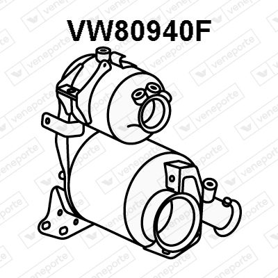 Obrázok Filter sadzí/pevných častíc výfukového systému VENEPORTE  VW80940F