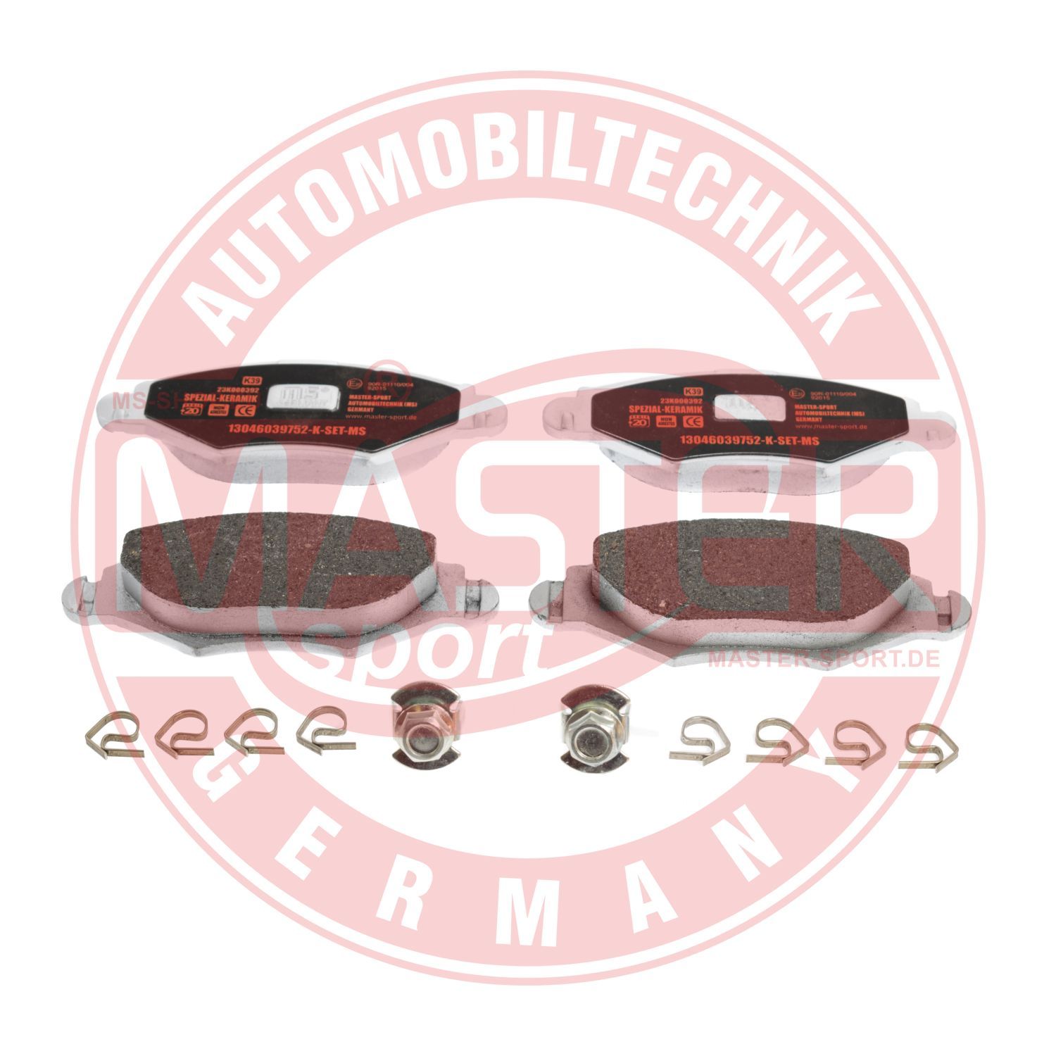 Obrázok Sada brzdových platničiek kotúčovej brzdy MASTER-SPORT GERMANY Premium Ceramic 13046039752KSETMS