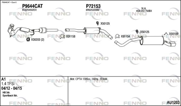 Obrázok Výfukový systém FENNO  AU1203