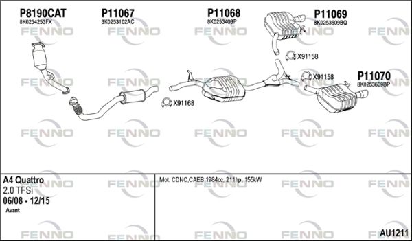 Obrázok Výfukový systém FENNO  AU1211