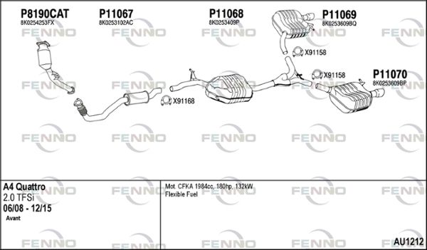 Obrázok Výfukový systém FENNO  AU1212