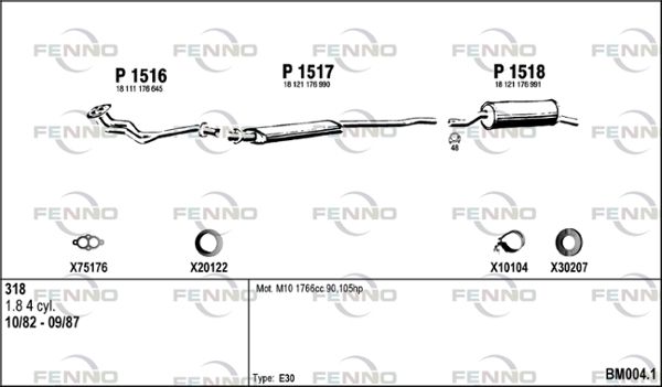 Obrázok Výfukový systém FENNO  BM0041