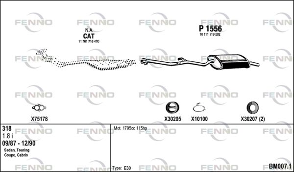 Obrázok Výfukový systém FENNO  BM0071