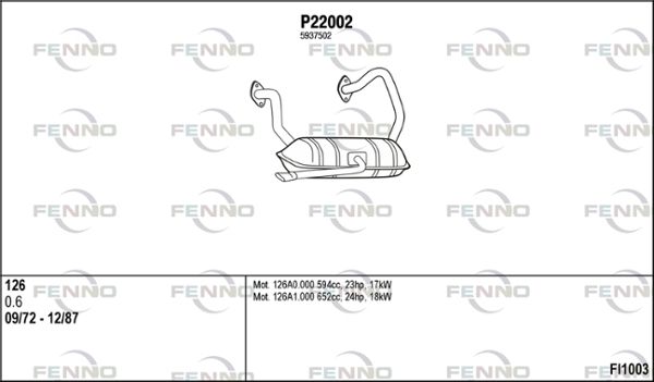 Obrázok Výfukový systém FENNO  FI1003
