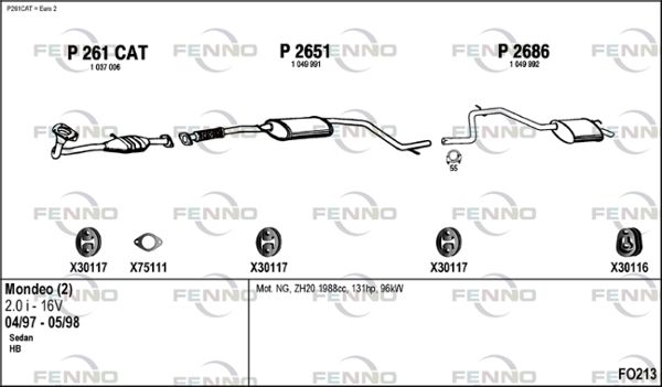 Obrázok Výfukový systém FENNO  FO213