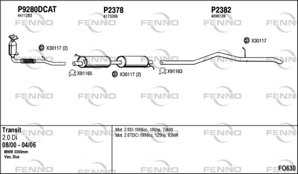 Obrázok Výfukový systém FENNO  FO630
