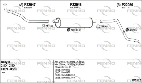 Obrázok Výfukový systém FENNO  IV1102