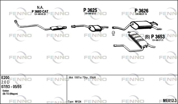 Obrázok Výfukový systém FENNO  ME0123