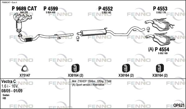 Obrázok Výfukový systém FENNO  OP621