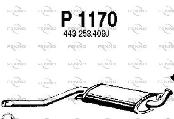 Obrázok Stredný tlmič výfuku FENNO  P1170
