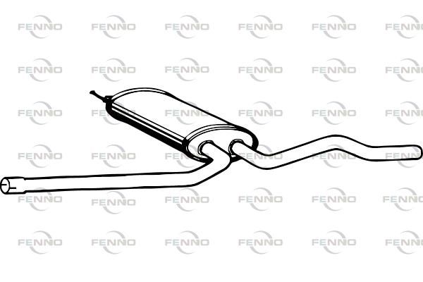 Obrázok Stredný tlmič výfuku FENNO  P1243