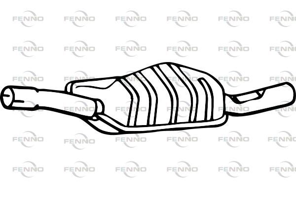 Obrázok Stredný tlmič výfuku FENNO  P1574