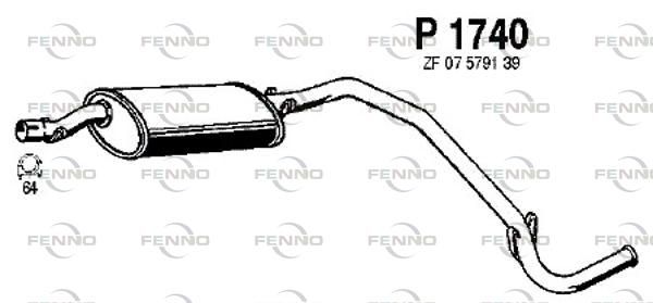 Obrázok Koncový tlmič výfuku FENNO  P1740