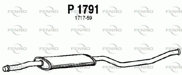 Obrázok Stredný tlmič výfuku FENNO  P1791