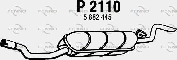 Obrázok Koncový tlmič výfuku FENNO  P2110