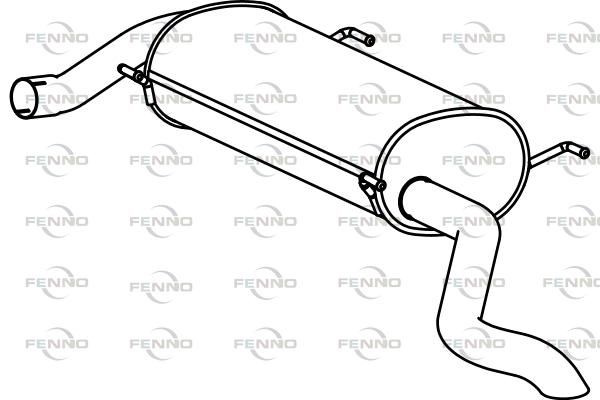 Obrázok Koncový tlmič výfuku FENNO  P2250