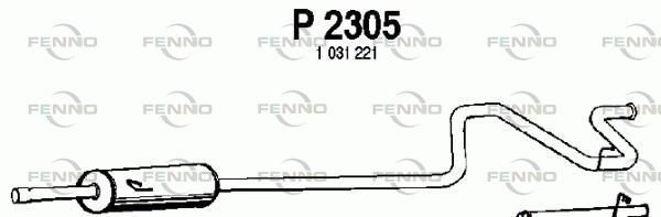 Obrázok Stredný tlmič výfuku FENNO  P2305