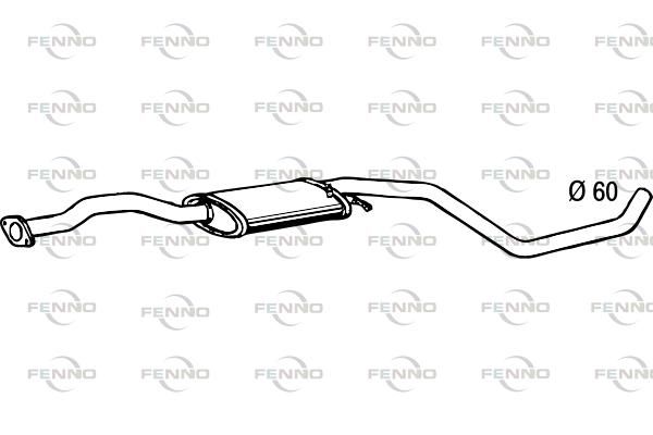 Obrázok Stredný tlmič výfuku FENNO  P2310