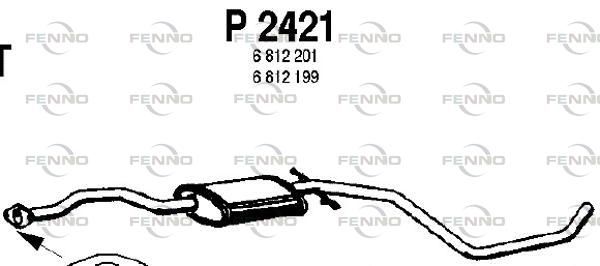 Obrázok Stredný tlmič výfuku FENNO  P2421